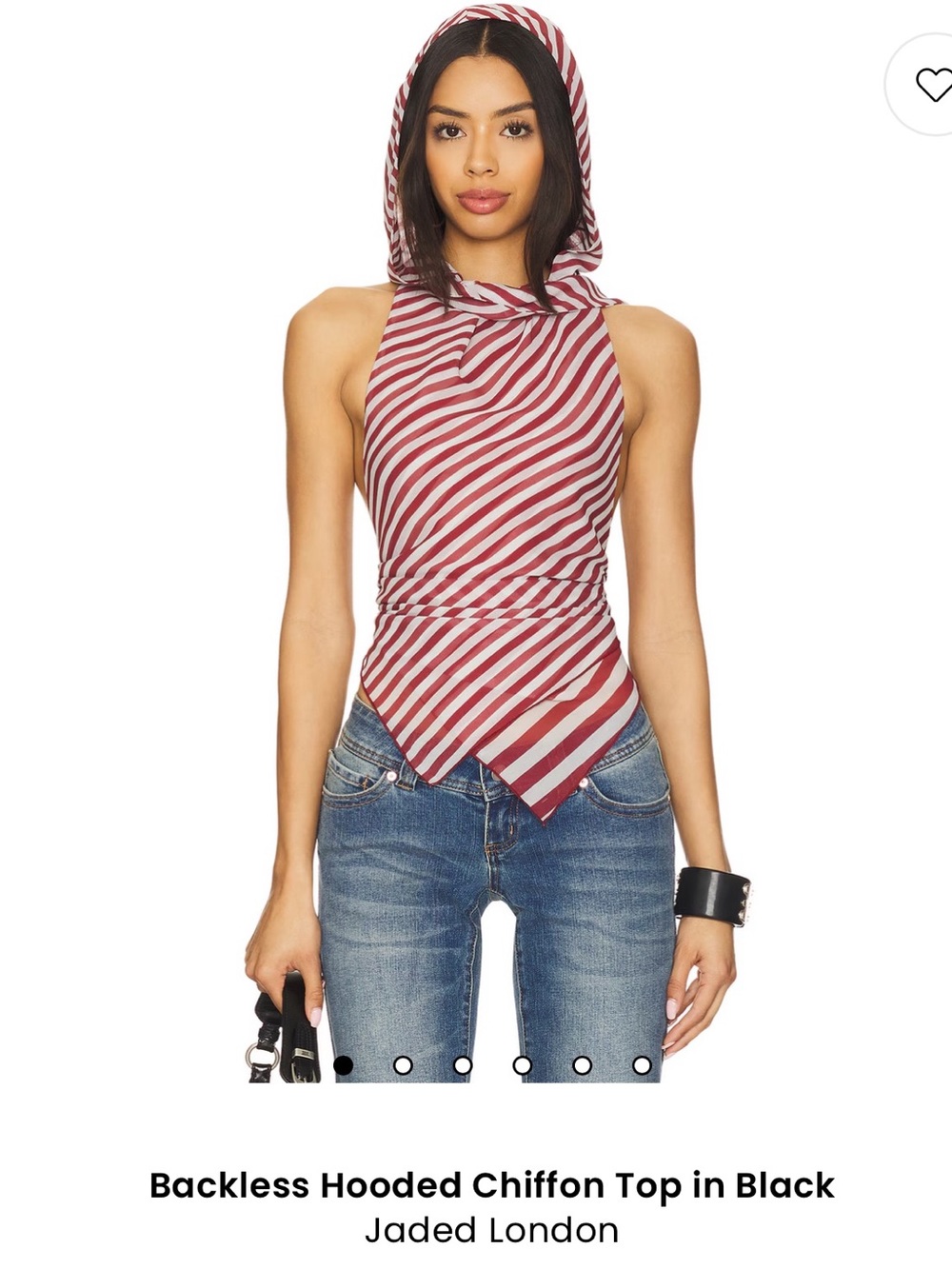 Backless Hooded Chiffon Top in Black
JADED LONDON